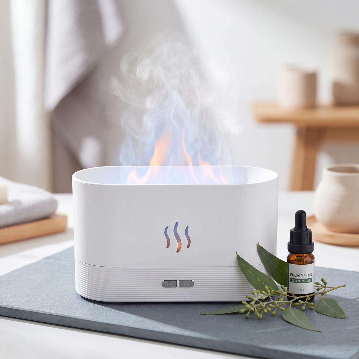 🔥Difusor de Aceites Esenciales LED Humidificador de 180 ml + Aceite Esencial de Jengibre de Eelhoe GRATIS!🎁